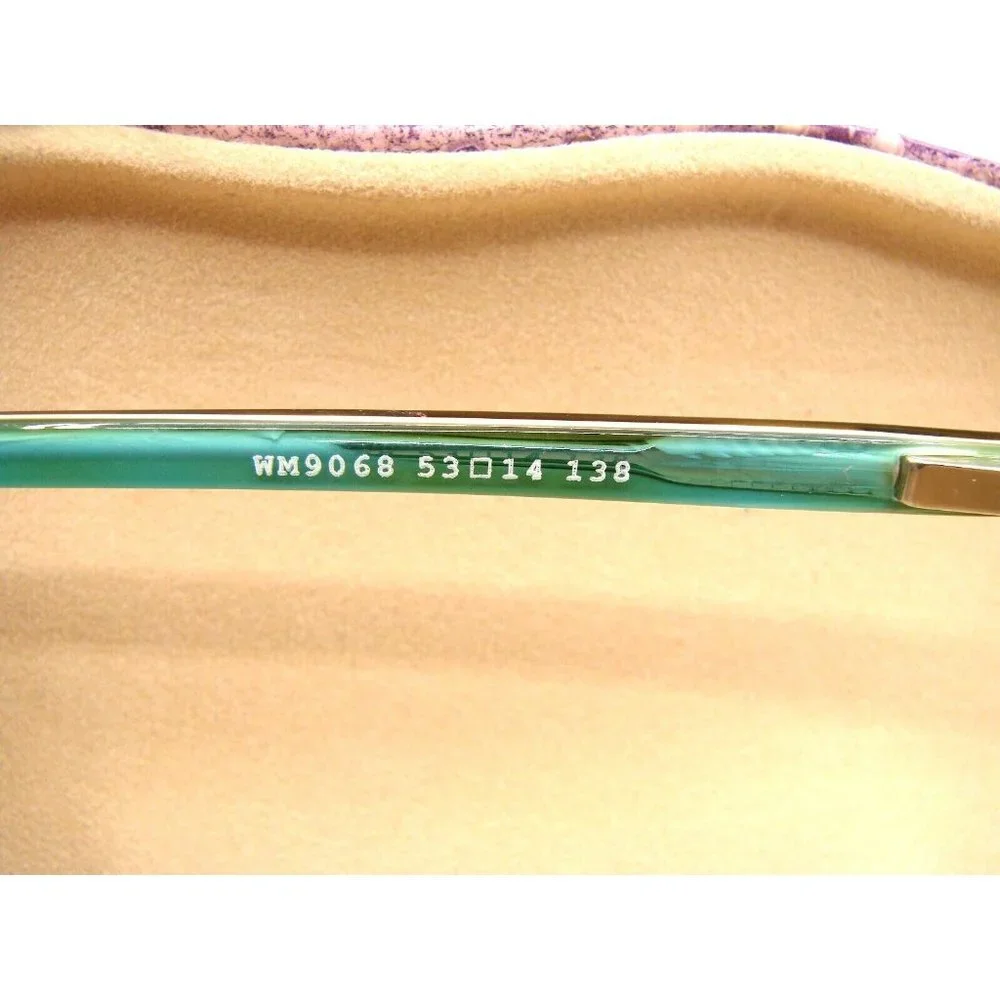 William Morris England Design Eyeglass Aqua Frames Womens WM9068 53-14-138 Case